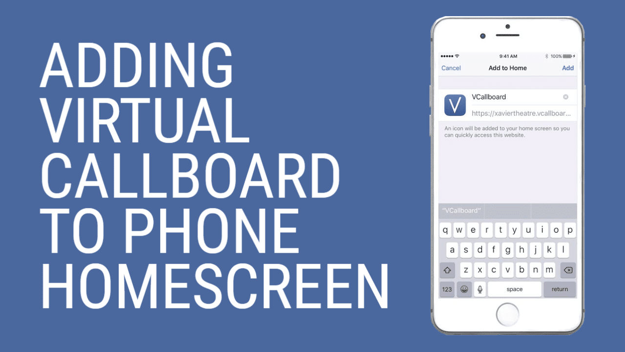 tutorial video for adding VirtualCallboard to your phone homescreen
