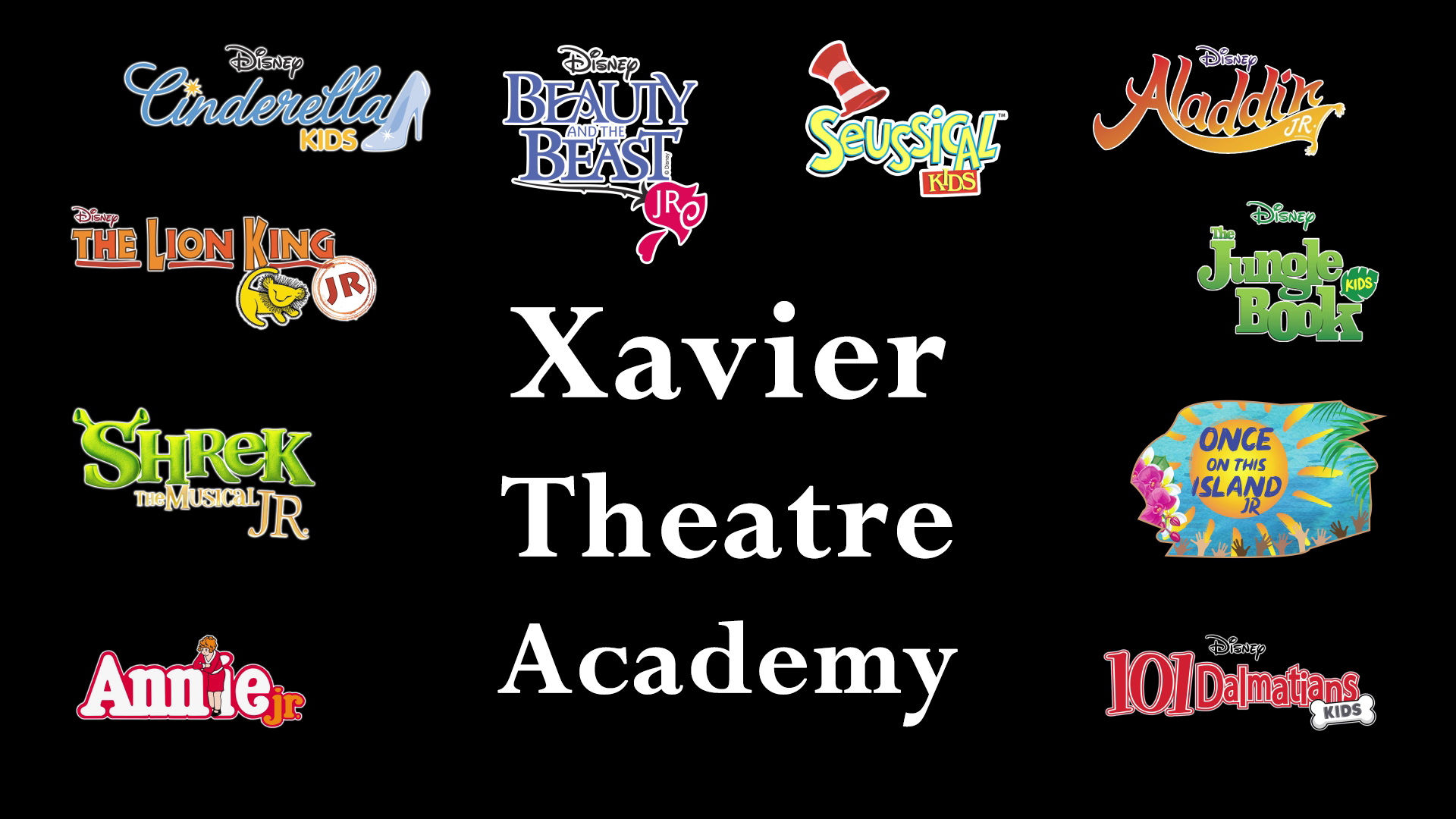 title card for Xavier Theatre Academy Celebration of Story virtual reunion